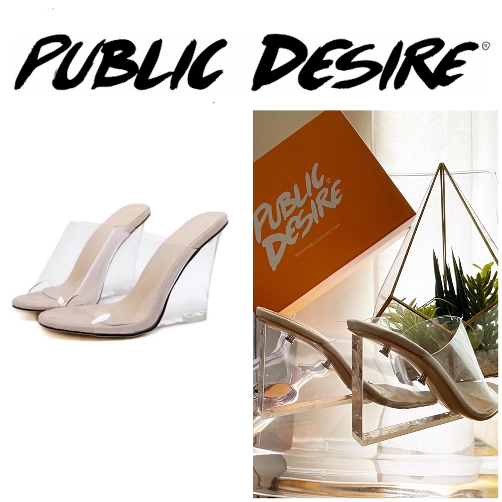 Public Desire transparent heels size 5